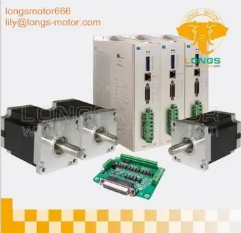 

EU Free shipping 3axis Nema42 stepper motor 4210oz.in 42HS6480 8.0a &Driver controller DM2722A 200 micsteps LONGS MOTOR