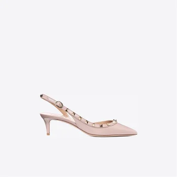 

2018New Women Pumps Ladies Sexy Pointed Toe Rivet High Heels Shoes Fashion Buckle Studded Stiletto Women Sandals