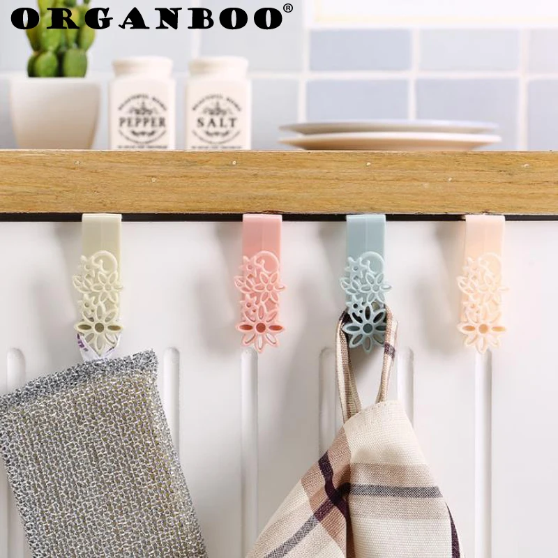 ORGANBOO 2 шт./компл. Креативные кухонные дверные крючки пустотелый узор без гвоздей