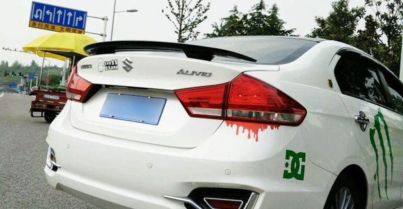 

MONTFORD Car Accessories For Suzuki Alivio Ciaz Spoiler 2007-2013 ABS Plastic Unpainted Primer Rear Trunk Boot Wing Lip Spoiler