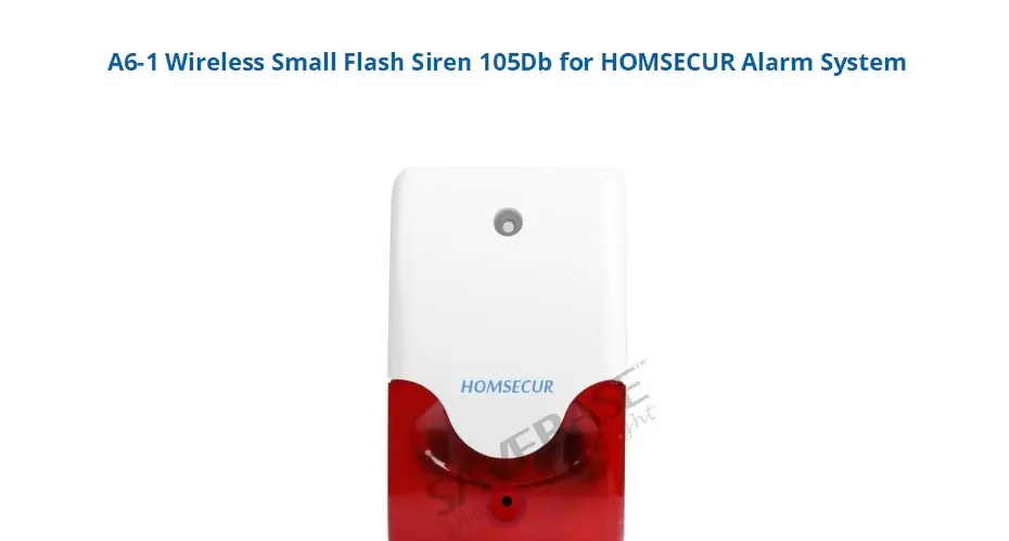 HOMSECUR A6-1 Беспроводной маленькая вспышка Сирена 150Db для GA01-3G/GA01-4G-W/GA01-4G-B домашняя охранная сигнализация Системы