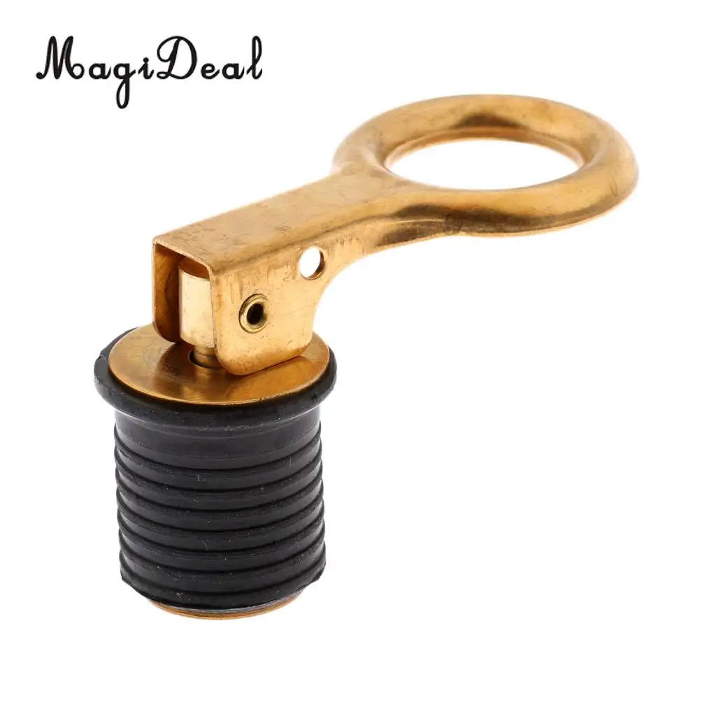 MagiDeal Boat Drain Bung, Rubber Brass Drain Plug To Suit 24MM Hole / Boat Chandlery / Boat / Dinghy