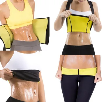 

Women Plus Size Neoprene Sweat Sauna Shirt New Body Shapers Pants Waist Trainer Slimming Belt Shapewear Weight Loss Waist Shaper