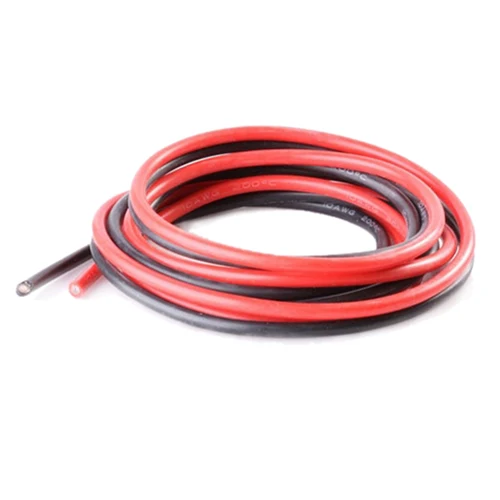 

2x 1M Long Red+Black Silicone Cable Wire, 8AWG