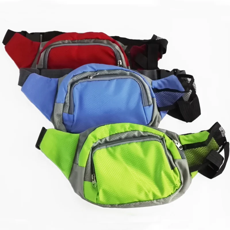 

Men Women nylon Waist Bag Portable Fanny Pack Casual Bum Bags Money Pouch Nylon Hip Bum Packs with bottle holder