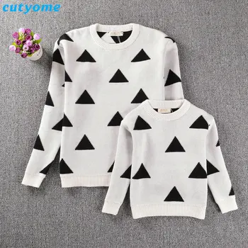 

Family Mother And Daughter Son Sweater Matching Outfits Long Sleeve Mommy And Me Cardigan Look Kids Boys Girls Women Clothing