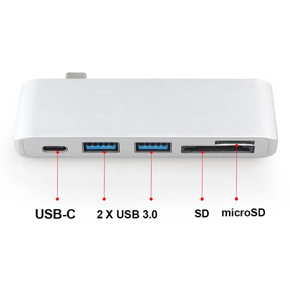 USB C концентратор для TF SD считыватель слот концентратор 3,0 PD Thunderbolt 3 USB C концентратор адаптер для MacBook New Pro Air 12 13 15 16 дюймов A2141