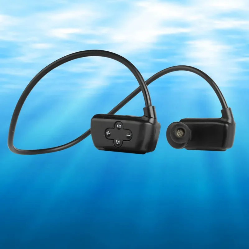 

Fashion Outdoor IPX8 Dustproof Waterproof MP3 Player Sport MP3 Headphone HiFi Music 8G Memory Swimming Diving Running Earphones