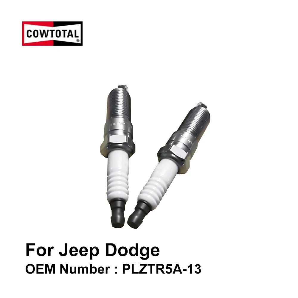 

COWTOTAL Platinum Spark Plug for Jeep Wrangler Dodge Caravan Dodge Journey OE PLZTR5A-13 ( Pack of 4 )