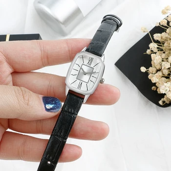 

Women Bracelet Watches Ladies Rectangular Multi-faceted Small Dial Dress Watch Genuine Leather For Woman Female Clock Best Gift