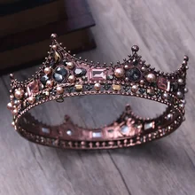 Высококачественные круглые геометрические бусины, жемчужные короны для волос, унисекс, мужские и женские свадебные диадемы, свадебные аксессуары для волос