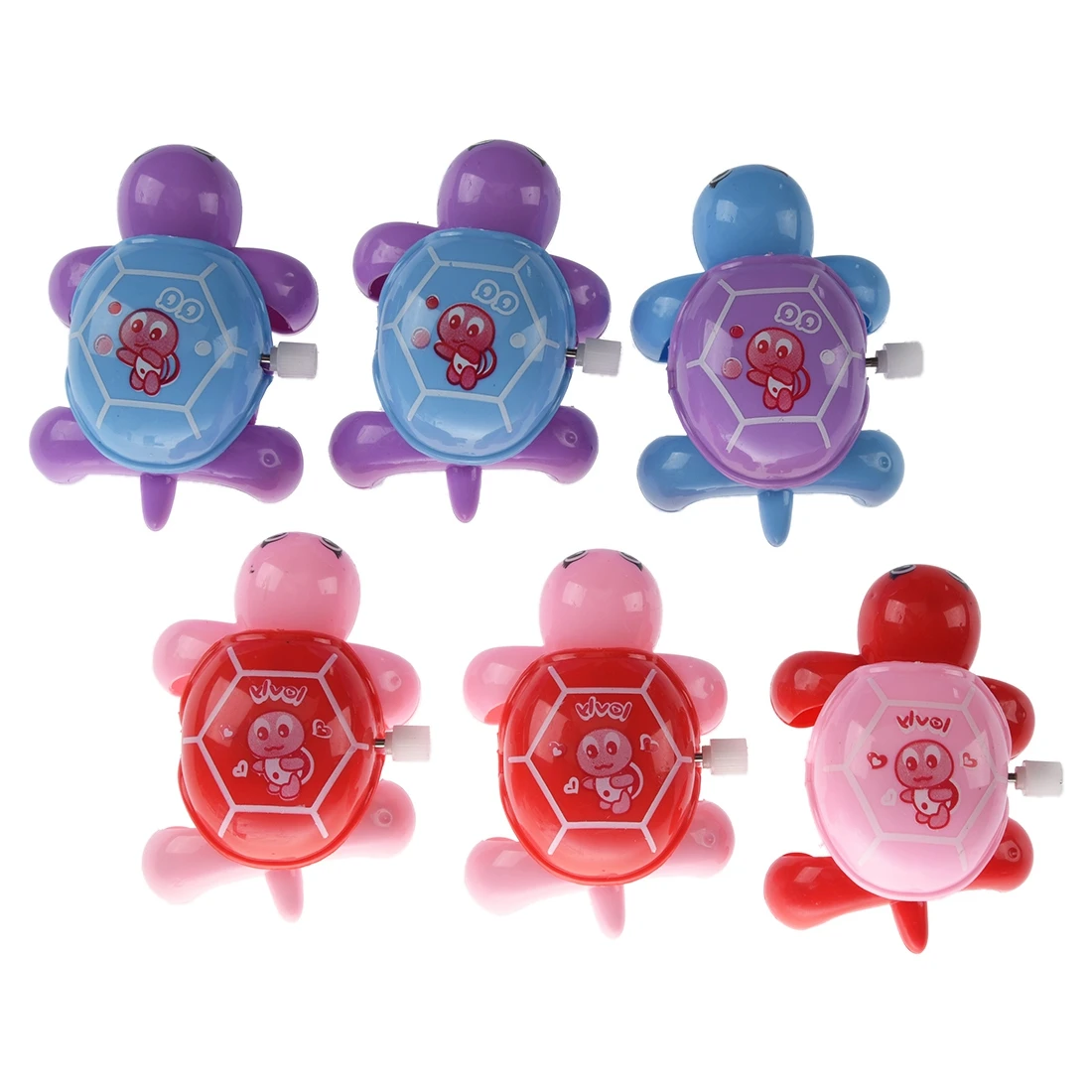 Новые 6 шт. практичные в ассортименте; цветные, пластиковые заводные черепахи игрушки для детей