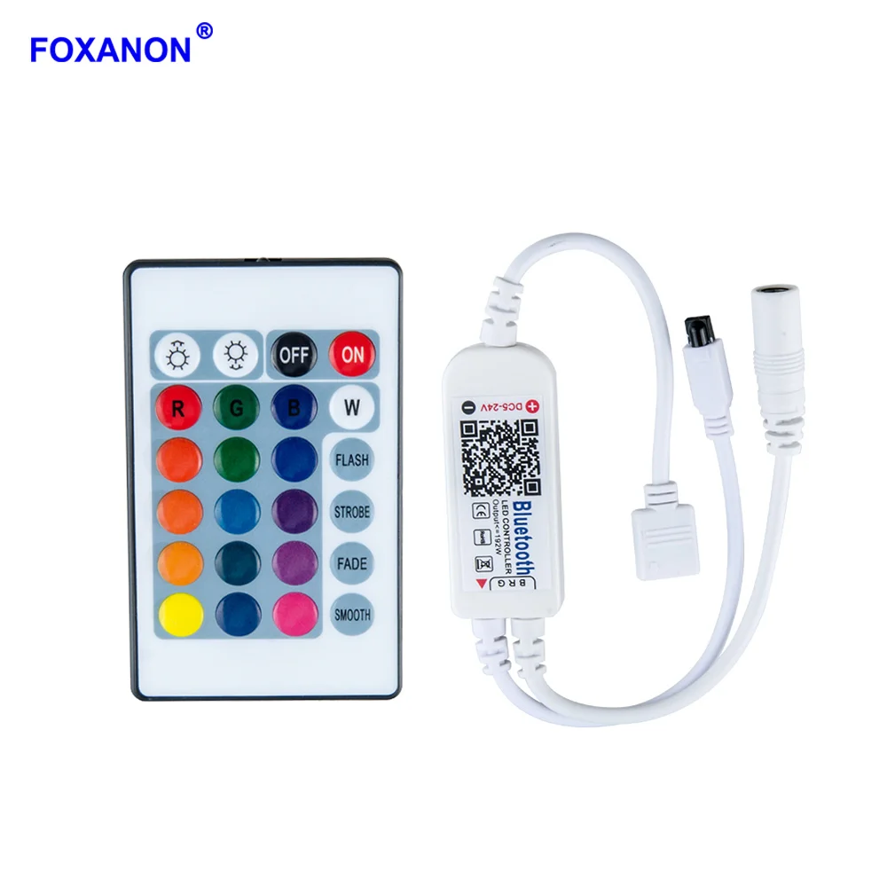 Foxanon беспроводной Bluetooth RGBW RGBWW RGB светодиодный контроллер Android IOS APP 5 в 12 В 24 ИК пульт