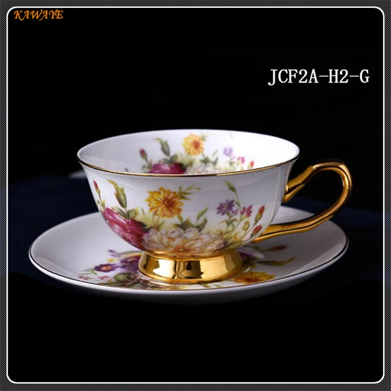1 Набор креативная Роза, чашка с цветком, простая кофейная чашка и блюдце, модная чашка для завтрака, чашка для кофе с молоком и чаем, подарки для пары 8ZDZ489 - Цвет: H2-G