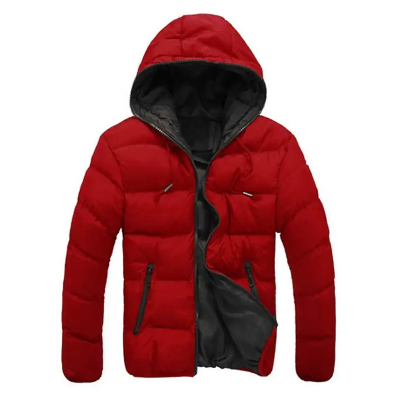 2019 Winter Cotton Warm Outwear Parka Winter Jacket Men Hooded Collar Coat Mens Warm Down Casual Coats with Zipper Pocket 16