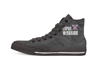 

Lupus Warrior Support Awareness Fighter Casual High Top Canvas shoes sneakers For Drop shipping