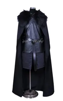 

Game Of Thrones Cosplay Costume Men Jon Snow Cloak Costume Halloween Costume for Men plus size With Many Good Feedback