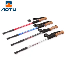 Алюминиевый сплав треккинговые палки Складные Выдвижные походные палки, наслаждайтесь прогулок на открытом воздухе Тур Walkabout Alpinism Селфи