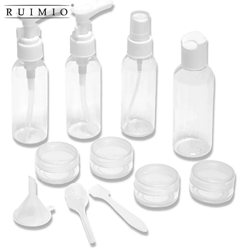 

RUIMIO 11pcs Travel Bottle Set Toiletries Liquid Containers Leak Proof Cosmetic Makeup Holder Bottles with Case Tube Accessories