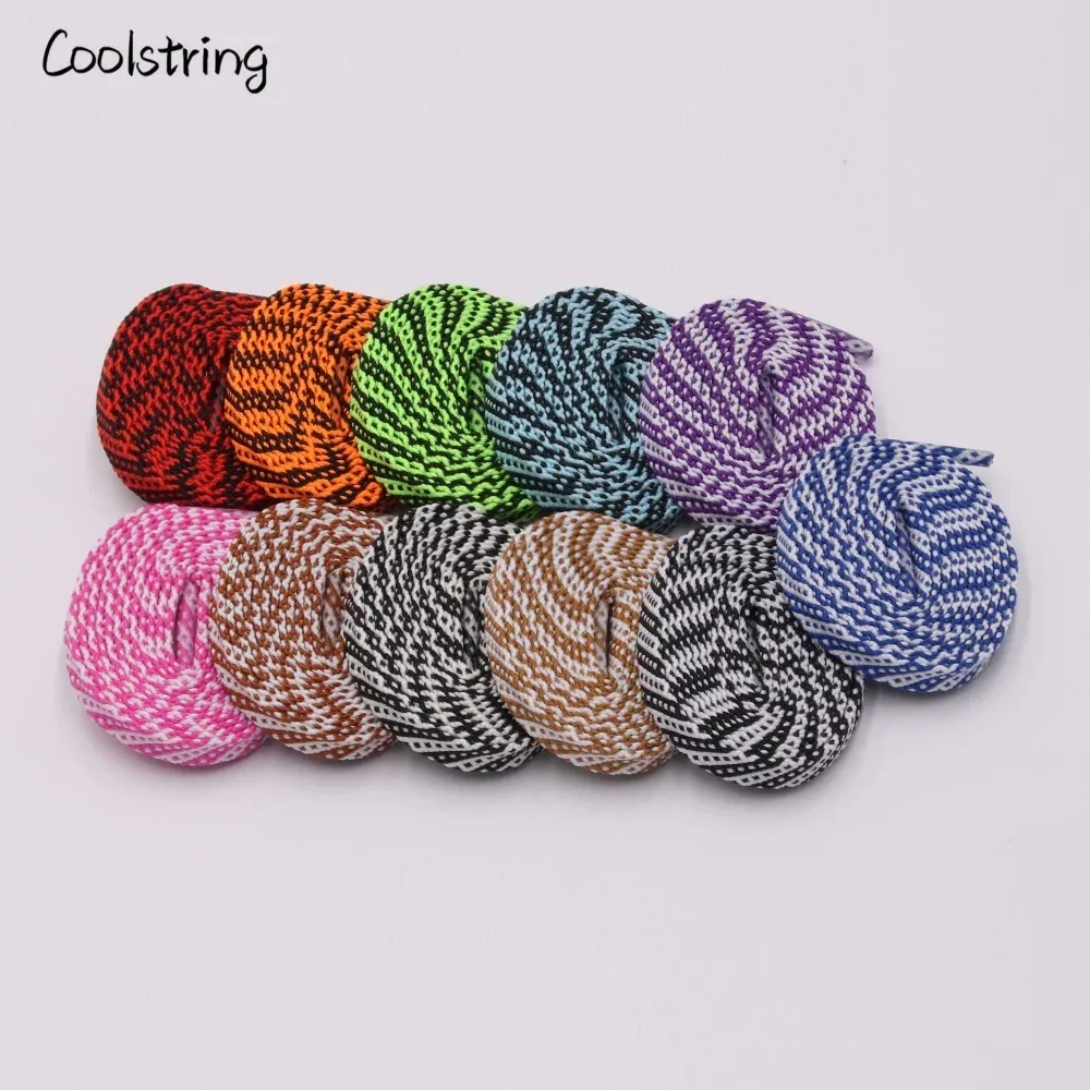 Coolstring 0.7cm Outdoor Trainer Shoestring Exclusive Polyester Flat Twill Checkered Laces Sneakers Replacement Shoelace 60-180