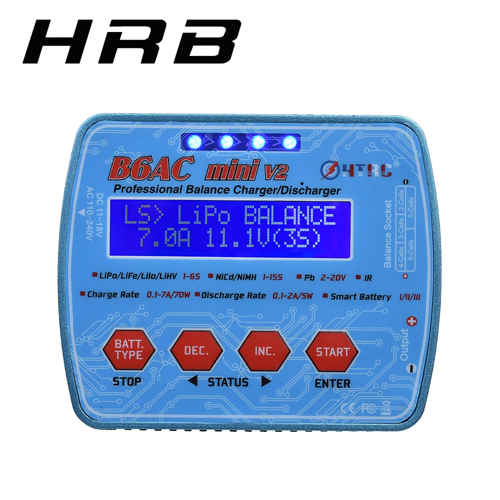

HTRC imax B6AC/B6 Mini V2 Balance Charger 70W 7A AC/DC Input Professional For RC Models Multirotor Parts