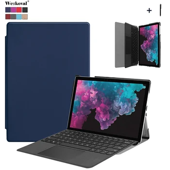 

Case For Microsoft Surface Pro 4 5 6 Wake Sleep Flip PU Leather Cover Surface Pro 4 5 6 Front Support Capa Fundas Coque+Stylus