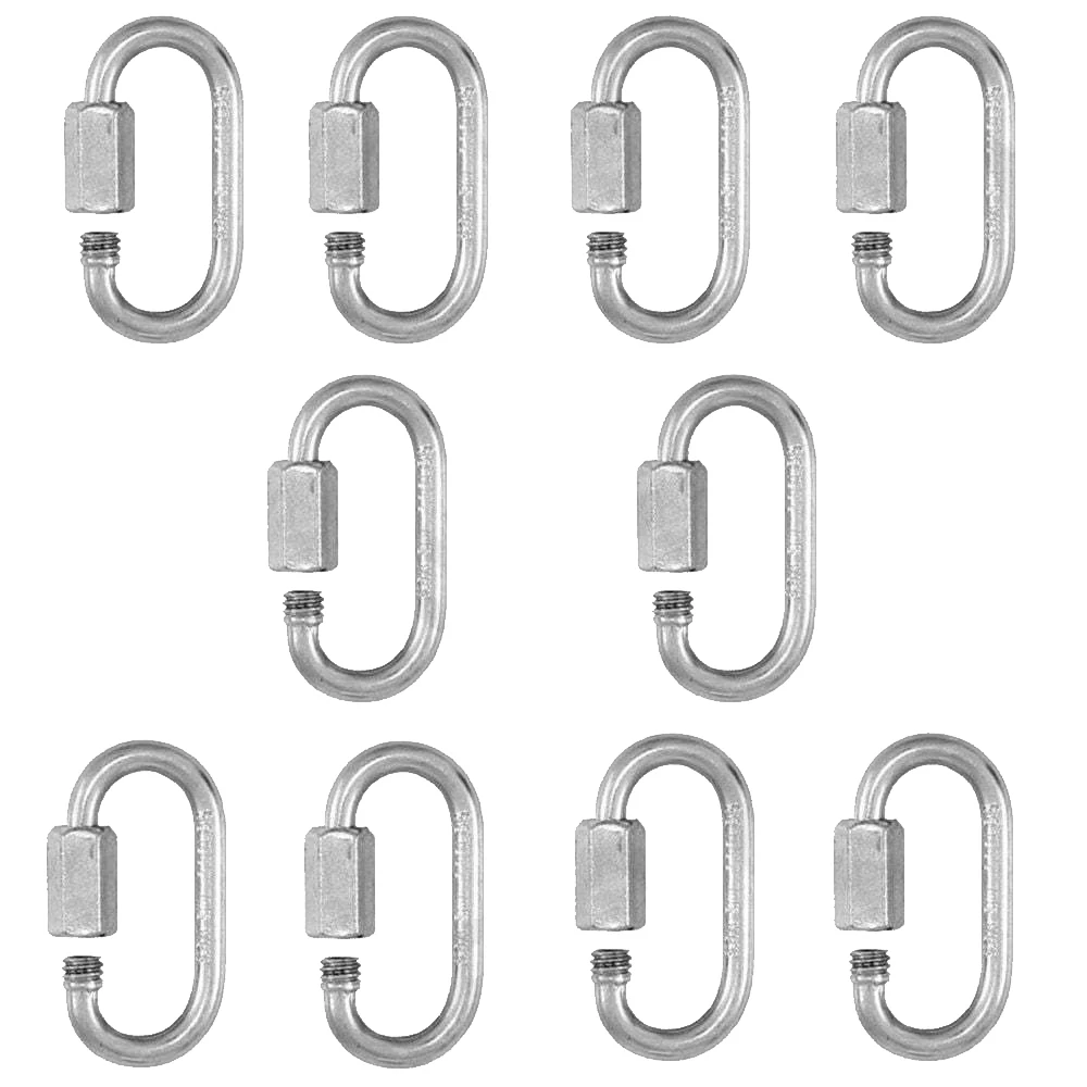 Hot 10 x QUICK SCREW LINK Chain Fastener Hook Carabiner Steel Repair