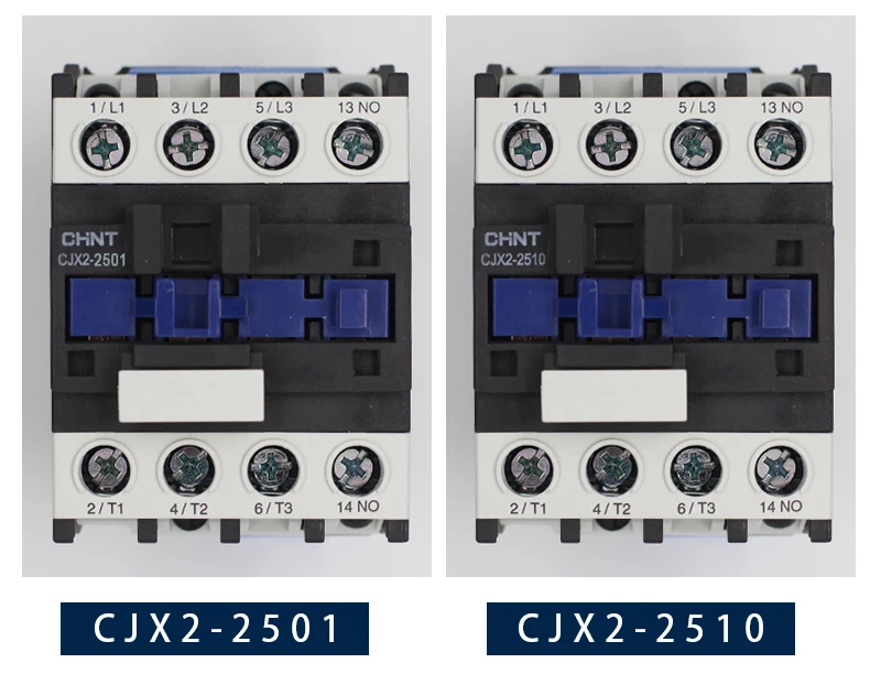 Heschen AC Contactor CJX2-2510 bobina de 220 V 50 Hz 3P 3 polos normalmente abierto 660 V 40 A 15 KW 