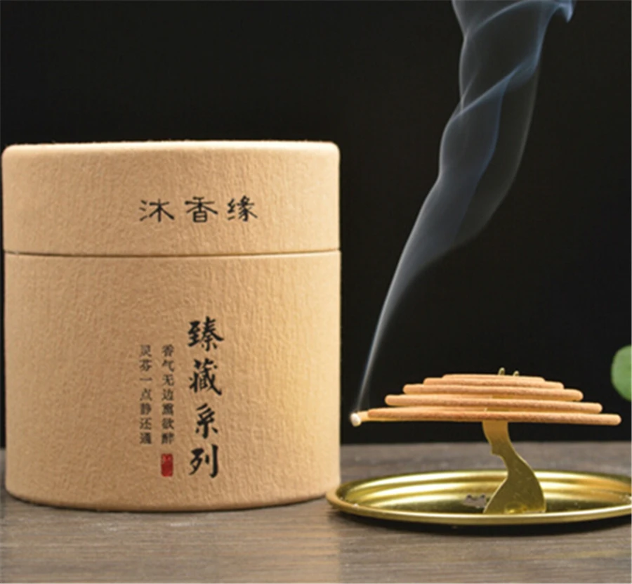 

48 single pcs/ box Natural Aroma Incense Sandalwood Wormwood Scent Stand Sticks Incense Home Meditation Yoga Sleep Aid Clean Air