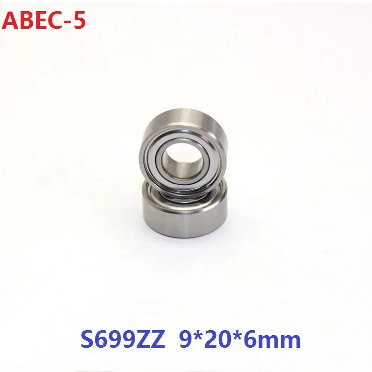 

50 шт. ABEC-5 S699ZZ S699 ZZ подшипник из нержавеющей стали 9*20*6 мм экранированные Глубокие шаровые подшипники 9x20x6 мм 699 699Z 699ZZ