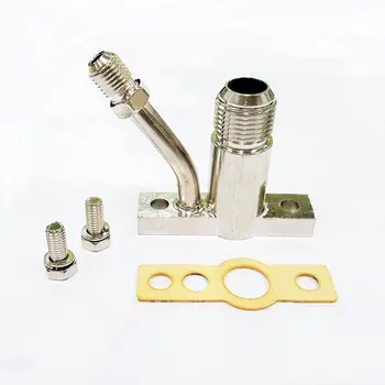 

Kinugawa Turbo Turbine Oil Feed and Return Flange Kit 4AN Feed / 8AN Return for Garrett GT12 GT1241