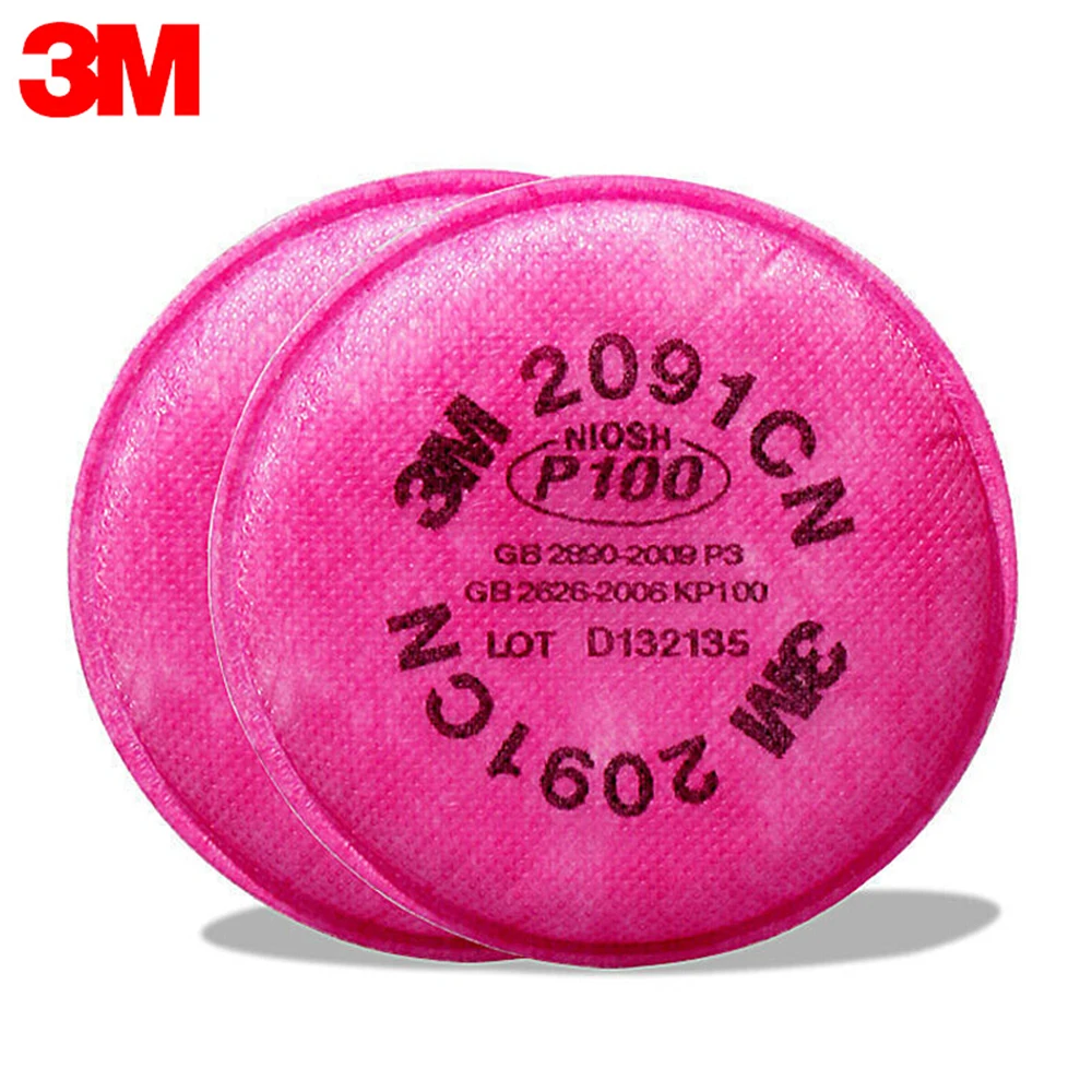 

2/4/6 PCS 3M 2091 Painting Spray Industry particulate filter P100for 3M 6800 7502 6200 Series Chemcial Respirator Dust Gas Mask