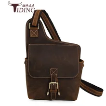 Летняя сумка мужская нагрудная сумка на одно плечо на ремне сзади Сумки crazy horse кожаные брендовые дорожные мужские сумки через плечо винтажная сумка на грудь