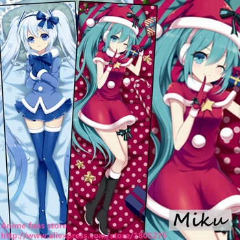 

Japanese Anime VOCALOID Hatsune Miku Christmas modelling Pillowcase decorative Hugging Body Pillow Case Cover Bedding