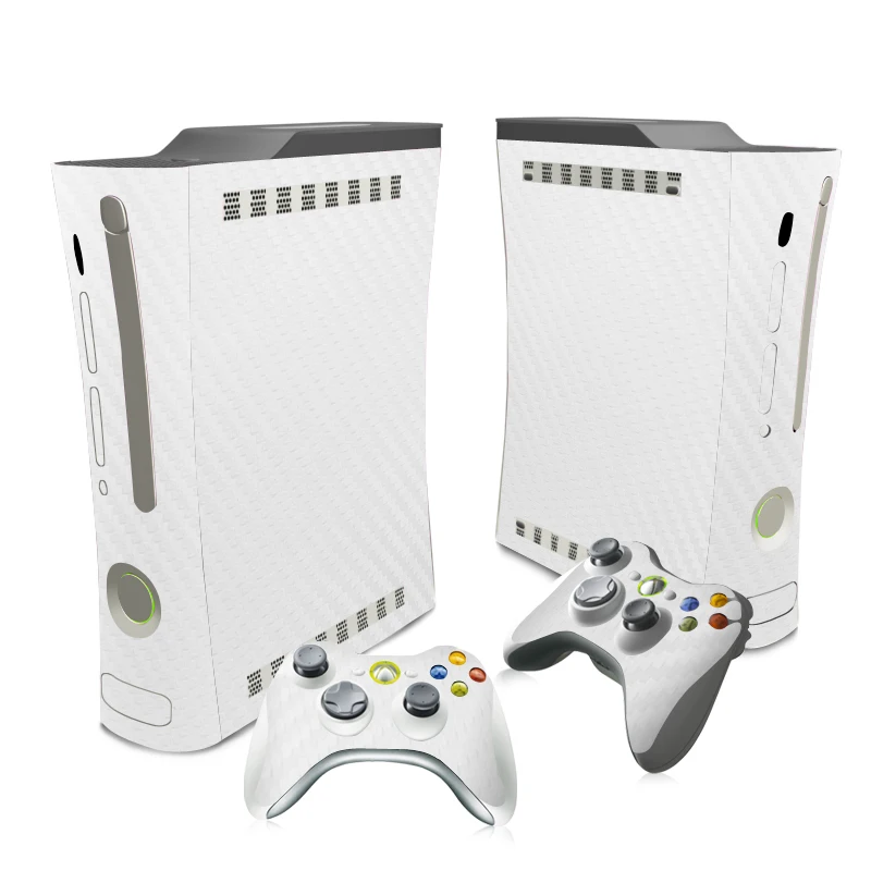 

Protective Carbon fiber Decal Skin Stickers For Xbox 360 Fat Console+ 2 Controllers