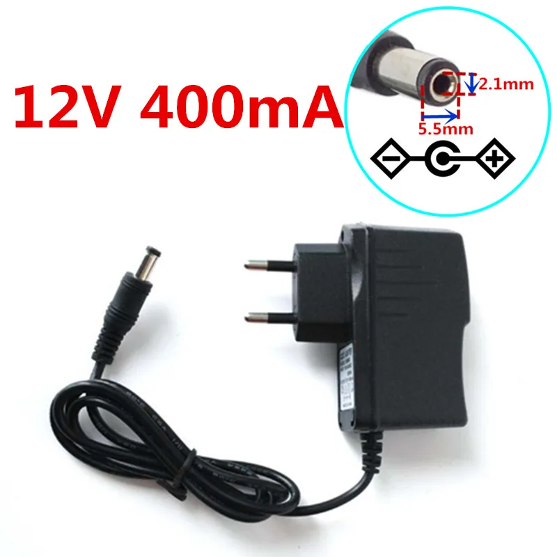 AC Adapter DC 12V 400mA Switching power supply 0.4A US plug DC 5.5mm x 2.1mm