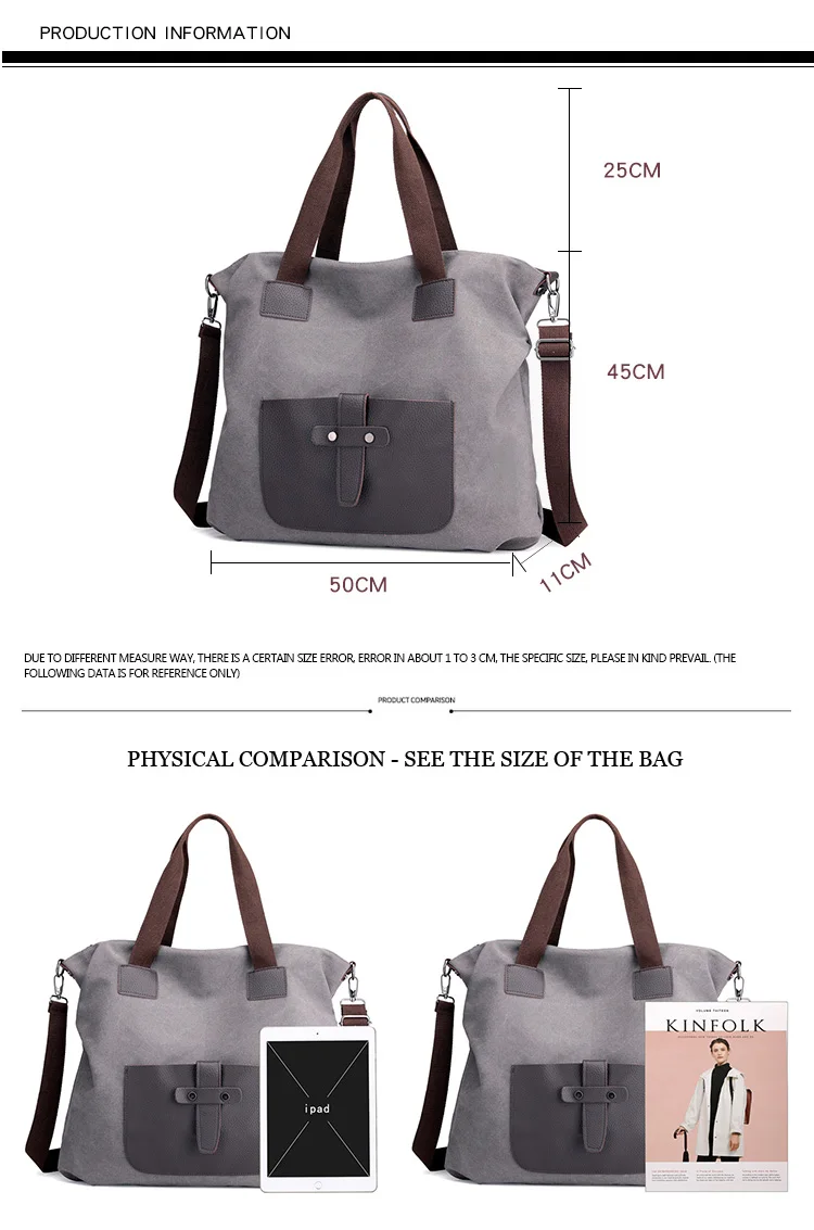 KVKY, новинка, женские сумки через плечо, женские сумки, сумка-мессенджер, высокое качество, холщовая, Женская вместительная Повседневная дорожная сумка для покупок