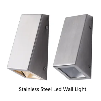 

Modern Stainless Steel Led Wall indoor Light down light Decorative lighting Porch lamps with GU10 bulb patio wall lights