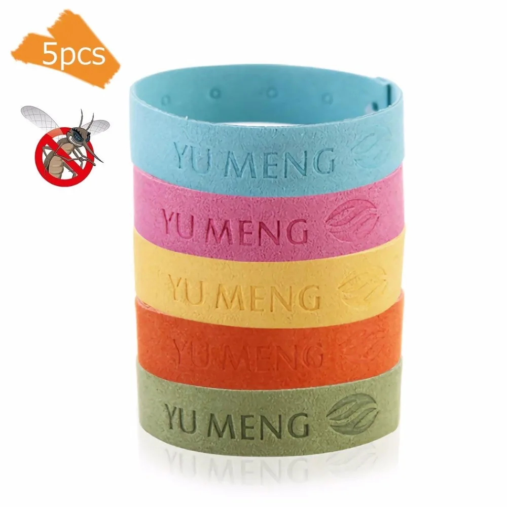5pcs Non Toxic Mosquito Repellent Bracelet Baby Child Wristband Outdoor Mosquito Repellent Bracelet