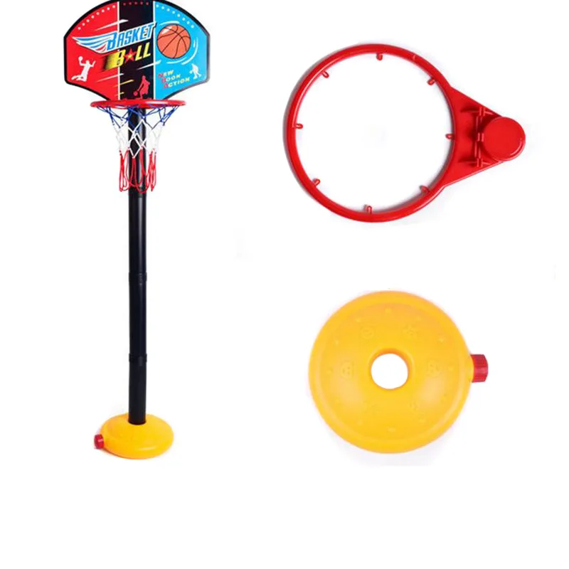 Kids Basketball Toy Set Adjustable Portable Outdoors With Stand Ball