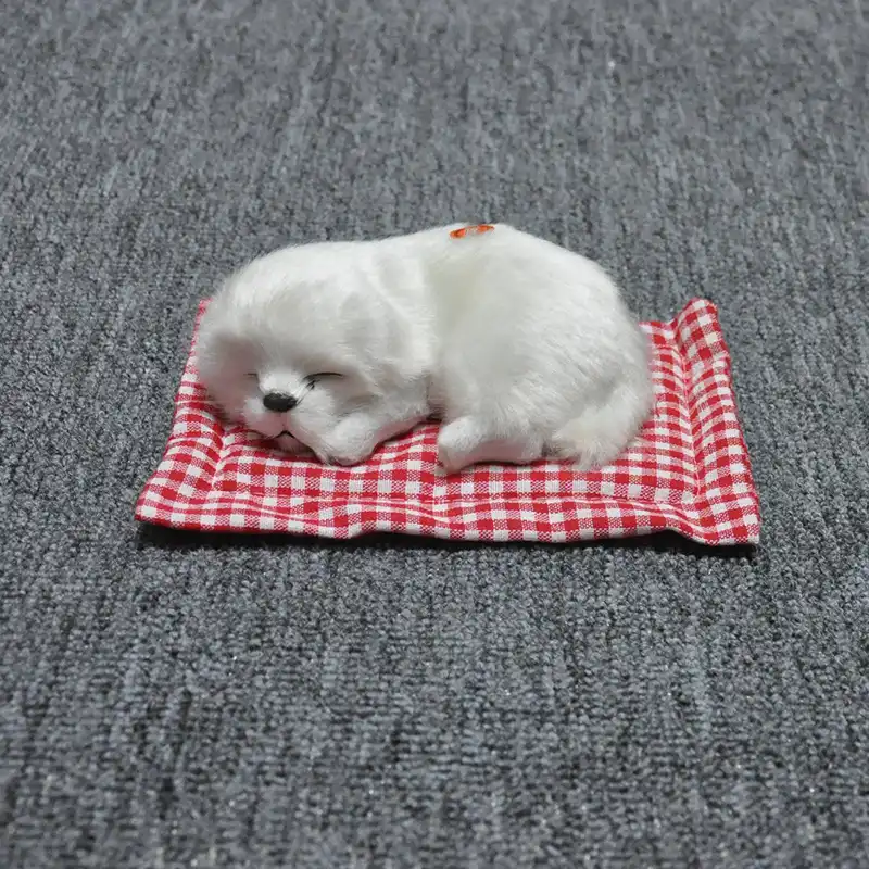 1 Pc Vif Petit Chien En Peluche Belle Couchage Chien Jouets Créatif Pressage Aboiement Faux Chiot Drôle Voiture Maison Bureau Décors 188 Cm