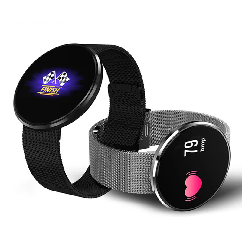 Ultra Thin Smart Bracelet HD colorful oled Screen Waterproof Sports Pedometer Calories Fitness Tracker Heart Rate Monitor Watch