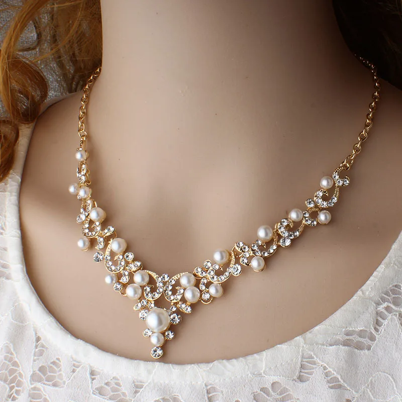 crystal wedding jewelry set