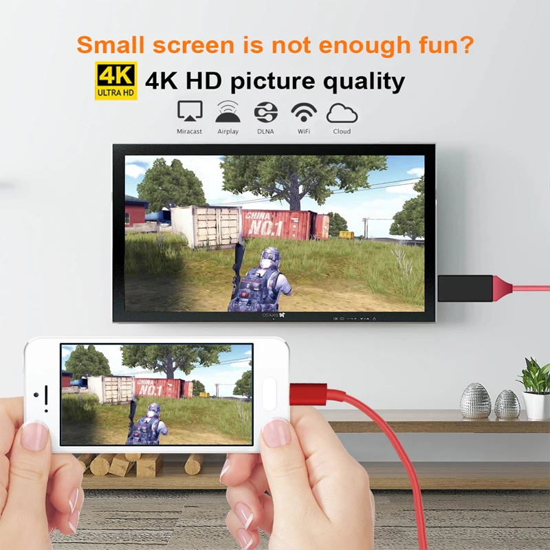 L9 HDMI ТВ-карта 1080P телевизионный HD кабель для iphone USB экран зеркальное ТВ ключ Airplay медиа стример для samsung Android телефон