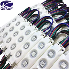 GBKOF 100 шт. RGB светодиодный модуль объектив 5050 супер яркий рекламный светильник сменный цвет IP65 знак водонепроницаемости подсветка
