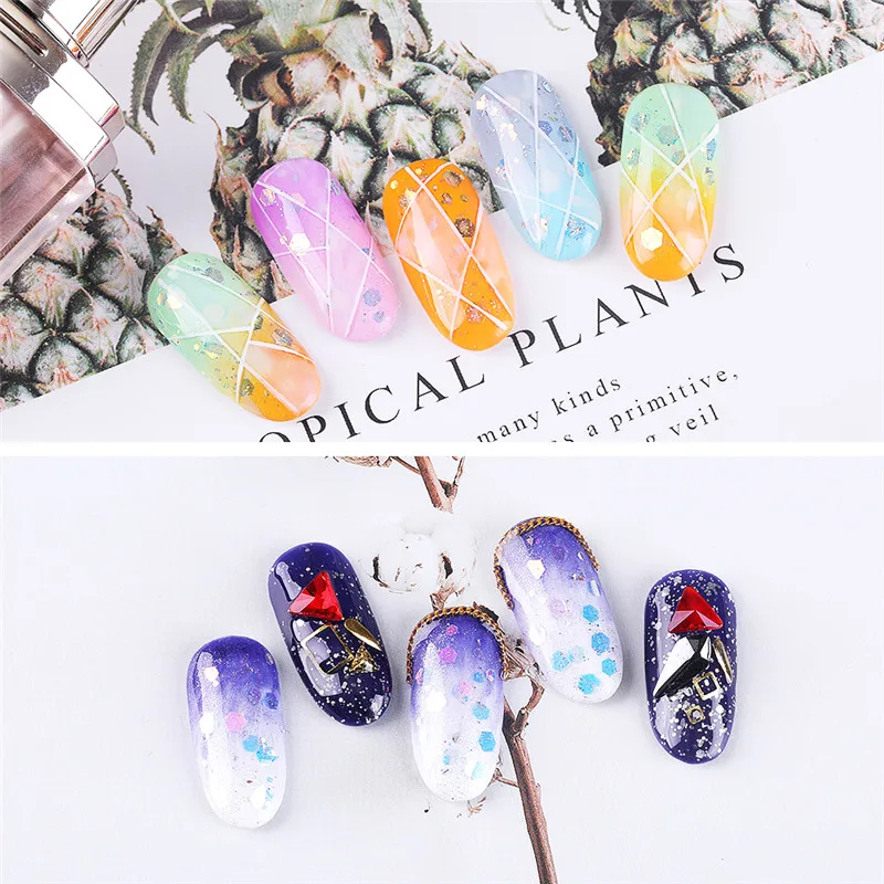 

2019 New Nail fairy eye mixed glitter glitter sequins tears eye makeup gradient flashing color powder nail jewelry