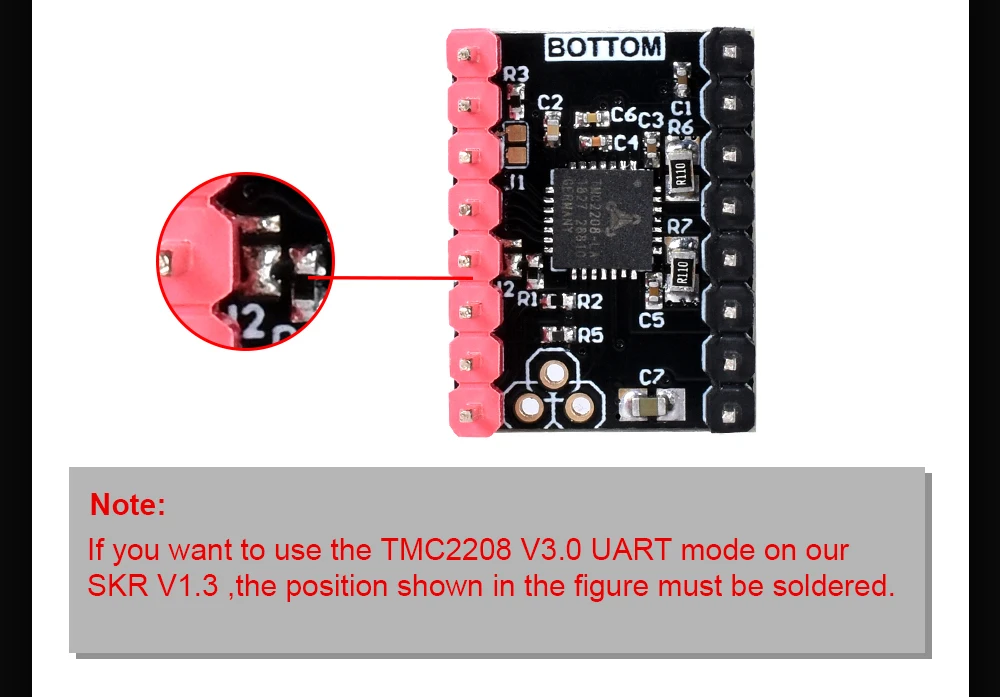 3d принтер шаговый Драйвер TMC2208 v3.0 контроллер двигателя UART режим шаговый драйвер модуль TMC 2208 детали stepstick