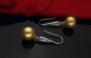 

925 real natural big Natural freshwater pearl earrings, 925 white fungus earrings, ear jewelry, wedding to mom, mother's