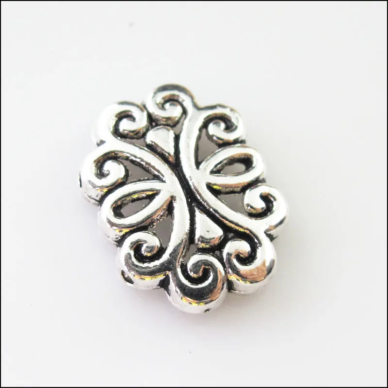 

8Pcs Tibetan Silver 2-2 Hole Flower Spacer Bar Beads Connectors Charms 13.5x18mm