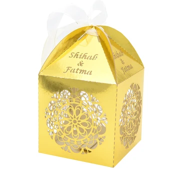 

Circle flower style hollow paper crafts laser cut door gift box wedding birthday party supplies wedding favor box